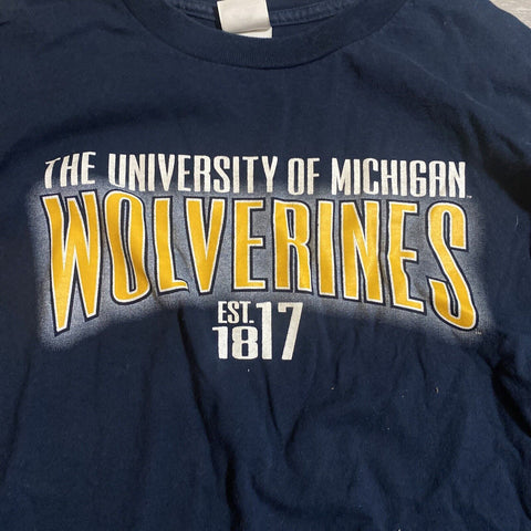 University Of Michigan Wolverines Men’s Long Sleeve Shirt - Size L Large