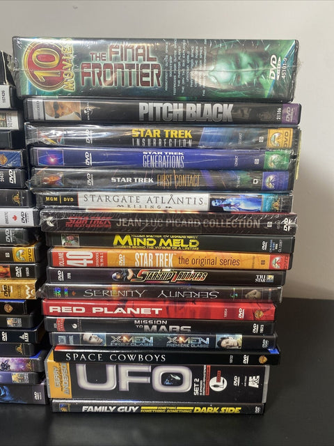 HUGE Sci-Fi DVD Lot Bundle - 45 Discs - Star Trek, Stargate, Aliens, UFO + More!