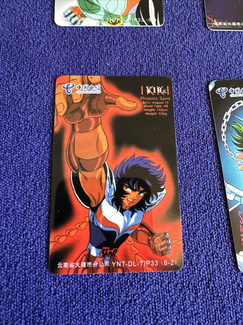 Lot Of 6 Saint Seiya China Telecom Vintage Cards - 2004