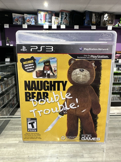 Naughty Bear: Double Trouble (Sony PlayStation 3, 2012) PS3 Tested!