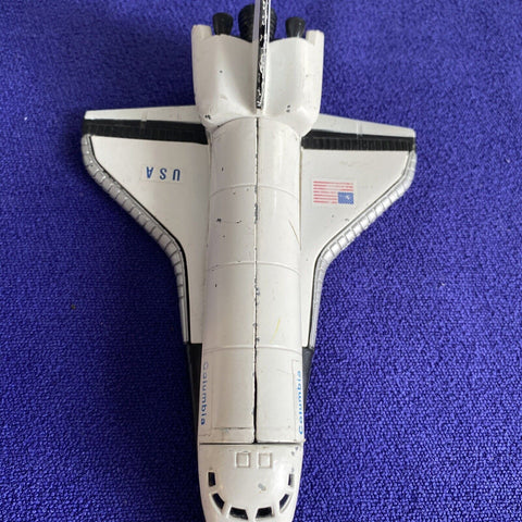 Vintage 1980s ERTL Co Columbia Space Shuttle Metal Die Cast Replica 7”