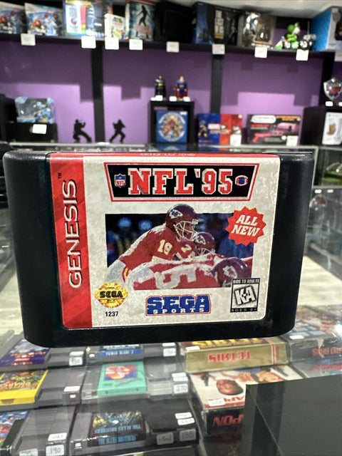 NFL '95 (Sega Genesis, 1994) Authentic Cartridge Only - Tested!