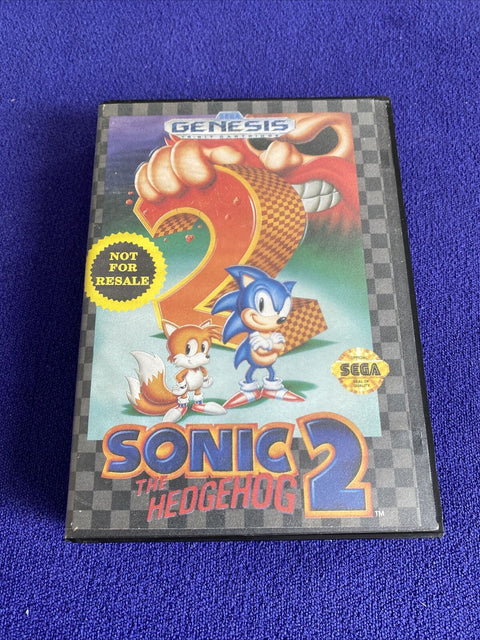 Sonic the Hedgehog 2 (Sega Genesis, 1992) Authentic No Manual - Tested!