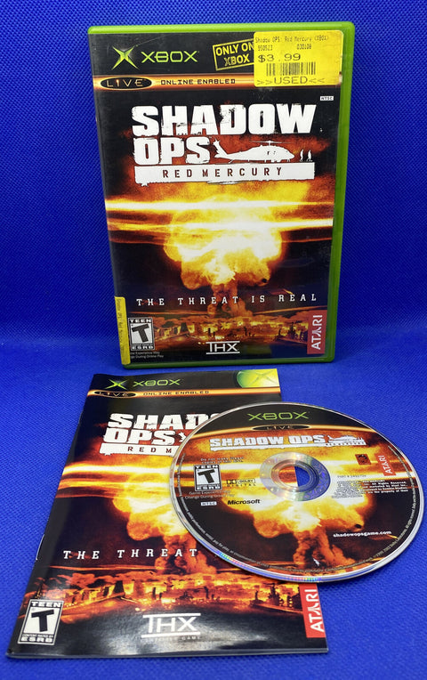 Shadow Ops: Red Mercury (Microsoft Original Xbox, 2004) CIB Complete - Tested!