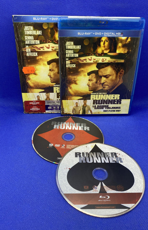 Runner Runner (DVD, 2014, 2-Disc Set, Canadian Blu-ray 2013) w/ Slipcover