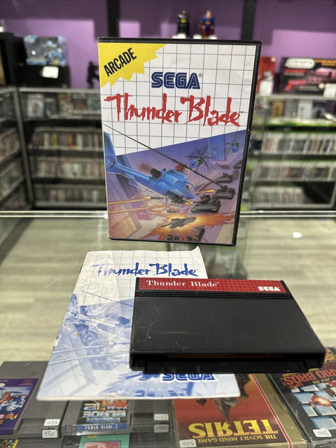 Thunder Blade (Sega Master System, 1988) SMS CIB Complete Tested!