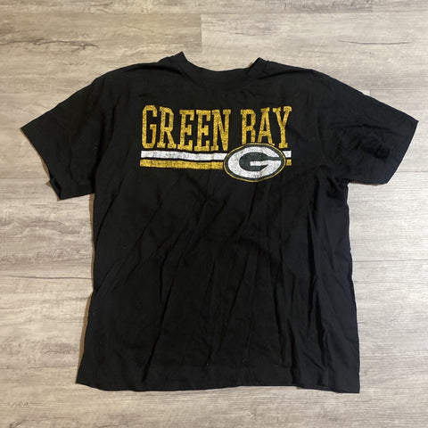 NFL Team Apparel Green Bay Packers Men’s T-Shirt Black + Yellow - Size L Large