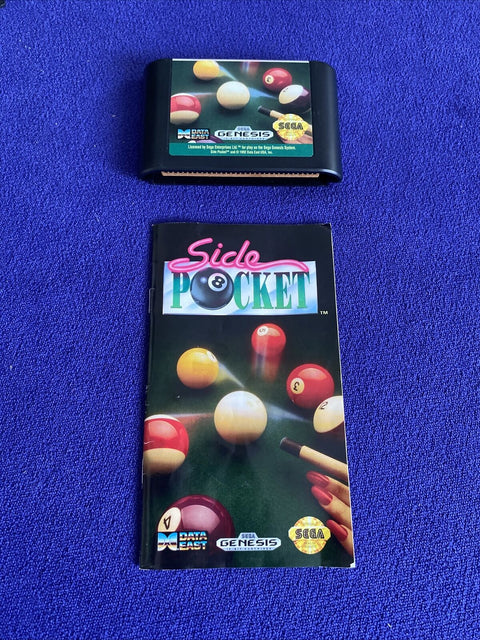 Side Pocket (Sega Genesis, 1992) Authentic CIB Complete - Tested!