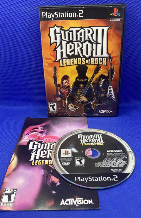 Guitar Hero III 3: Legends Of Rock (PlayStation 2, 2007) PS2 Complete Tested!