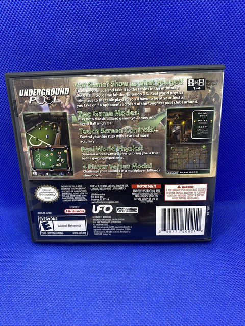 Underground Pool (Nintendo DS, 2007) CIB Complete - Tested!