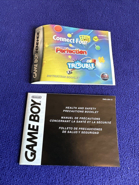 Connect Four/Perfection/Trouble (Nintendo Game Boy Advance, GBA) Complete Tested