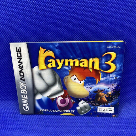 Rayman 3 GBA Gameboy Advance Instruction Booklet Manual ONLY!