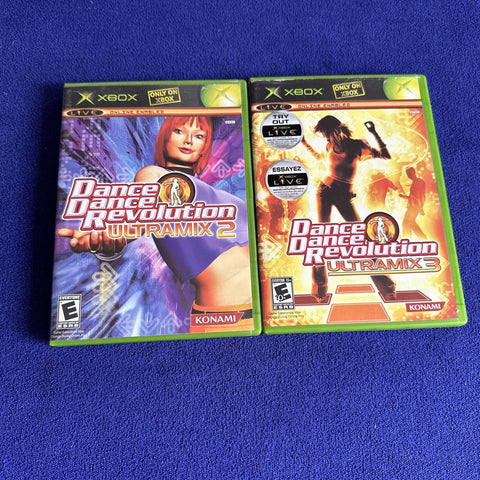 Dance Dance Revolution Ultramix 2 + 3 Original Xbox Lot - Tested!