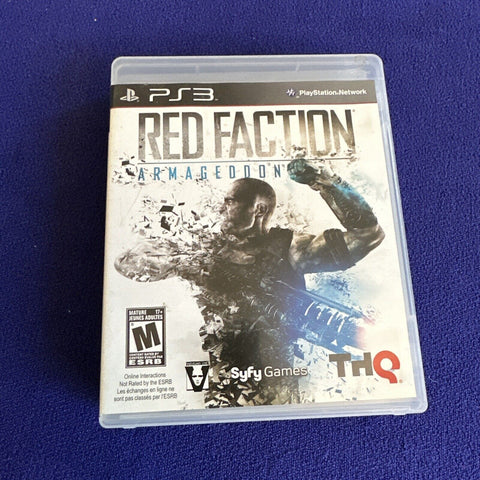 Red Faction Lot Armageddon + Guerrilla (Sony PlayStation 3, 2009) PS3 Tested!