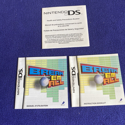 Break 'Em All (Nintendo DS, 2006) NDS CIB Complete - Tested!