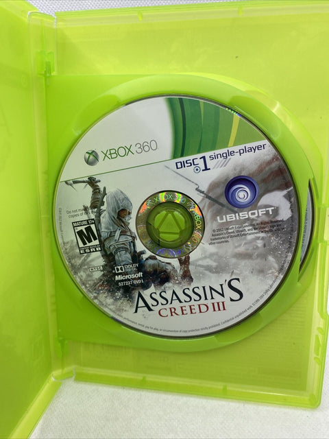 Assassin's Creed III 3 - Target Edition (Microsoft Xbox 360, 2012) Tested!