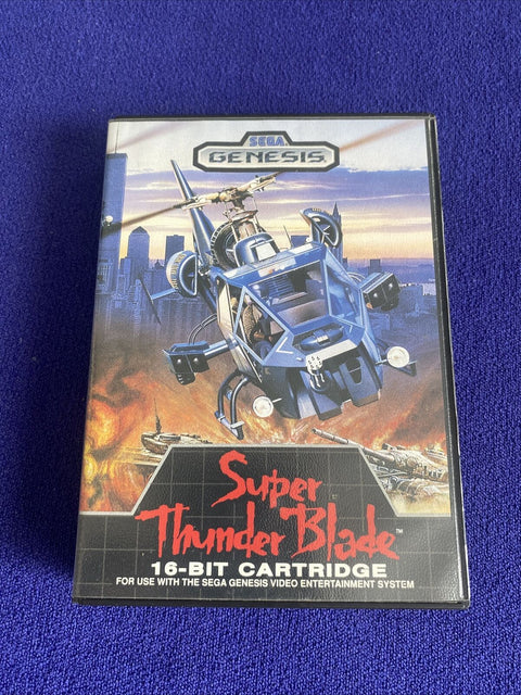 Super Thunder Blade (Sega Genesis, 1989) Authentic CIB Complete - Tested!