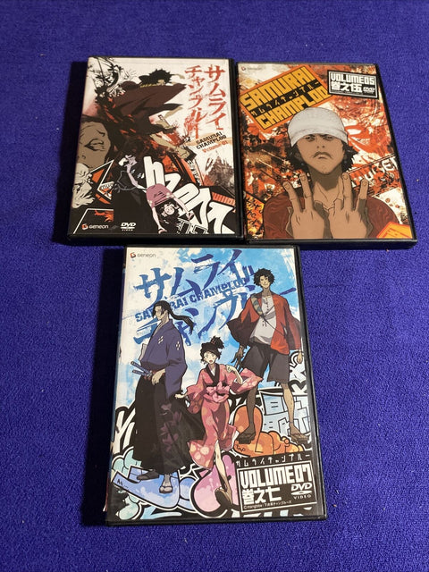 Samurai Champloo DVD Lot - Vol. Volume 1 5 7 - Region 1 Anime