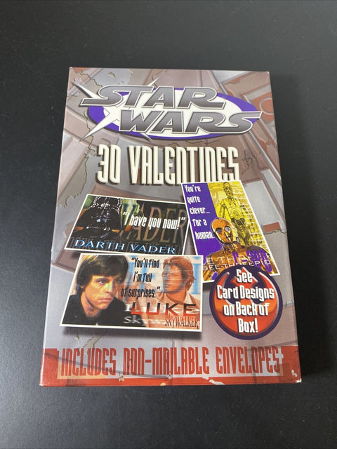 NEW! Vintage Star Wars 3D Valentines Day Cards - Original Trilogy, Kids - Sealed