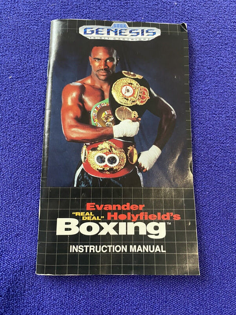 Evander Holyfield's "Real Deal" Boxing (Sega Genesis) Authentic Complete Tested!