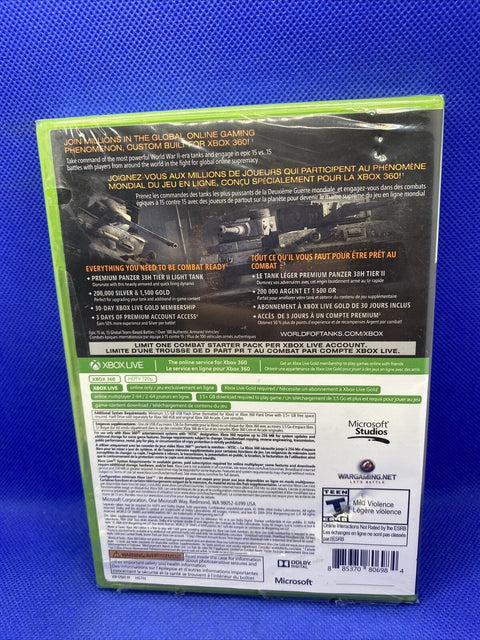 NEW! World of Tanks Xbox 360 Edition (Xbox 360, 2014) Factory Sealed! *DAMAGED*