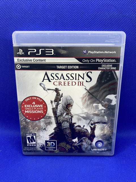 Assassin's Creed III Target Edition (Sony PlayStation 3, 2012) PS3 CIB Complete!