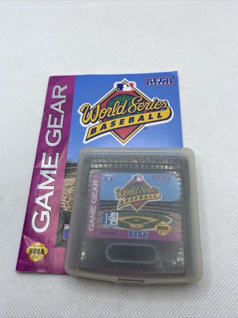 World Series Baseball (Sega Game Gear, 1993) Authentic Game Cartridge w/ Manual!