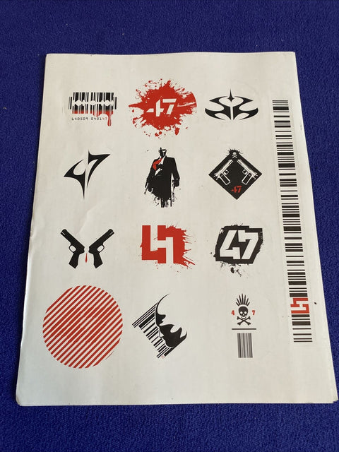 Hitman Agent 47 Promo Sticker Sheet - 13 Stickers - New!