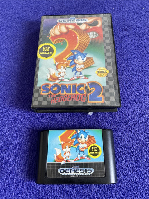 Sonic the Hedgehog 2 (Sega Genesis, 1992) Authentic No Manual - Tested!