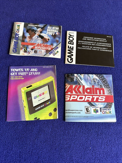 All-Star Baseball 2001 (Nintendo Game Boy Color, 2000) GBC Complete - Tested!