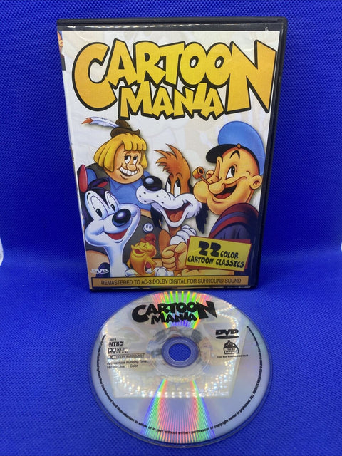 Cartoon Mania (DVD, 2001) 22 Color Cartoon Classics - Popeye, Robin Hood, Porky