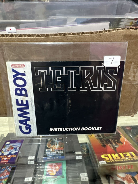 TETRIS - Nintendo Game Boy GB - Instruction Manual Only