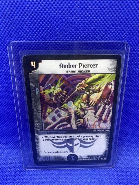 Duel Masters Amber Piercer NM 23a/55 Foil NM Card TCG Holo w/ Toploader