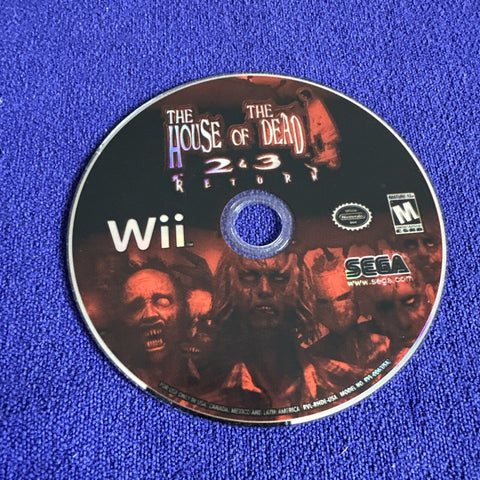 The House of the Dead 2 & 3 Return (Nintendo Wii, 2008) Disc Only - Tested!