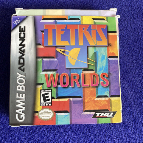 Tetris Worlds (Nintendo Game Boy Advance) GBA Complete Tested w/ Box Protector