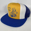 Vintage Oshawa Rodeo Transit Blue + Yellow Snapback Mesh Trucker Cap Hat 1988