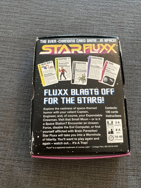 Star Fluxx Card Game by Looney Labs - 100% Complete CIB