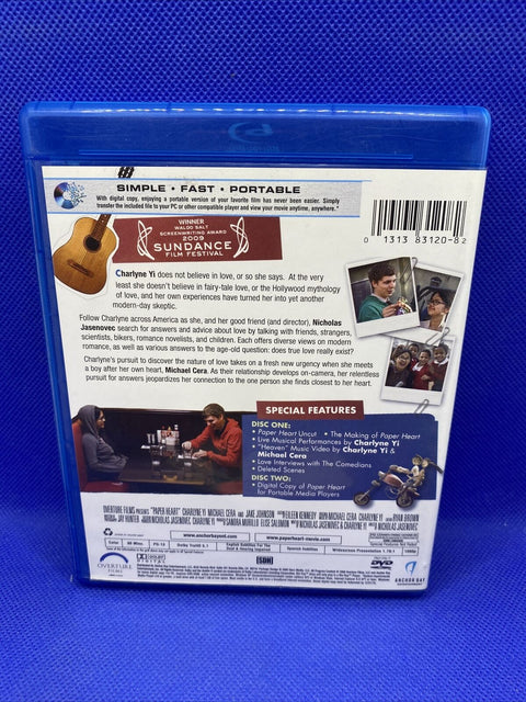 PAPER HEART (SPECIAL EDITION) (BLU-RAY) Tested! Michael Vera Charlyne Yi