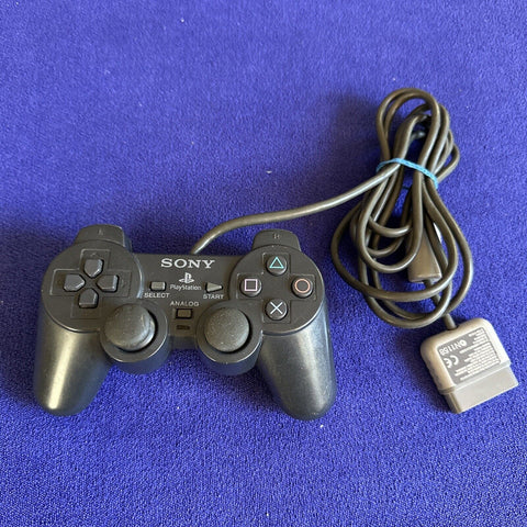 Official Sony PlayStation 1 PS1 Black Dualshock Analog Controller SCPH-1200