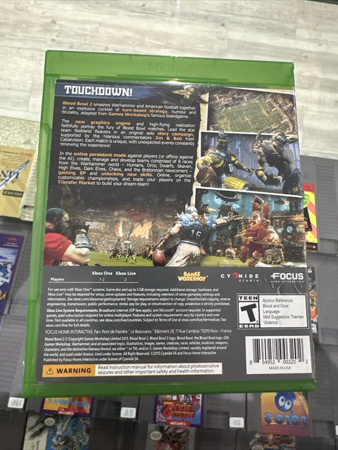 Blood Bowl II 2 (Microsoft Xbox One, 2015) XB1 Tested