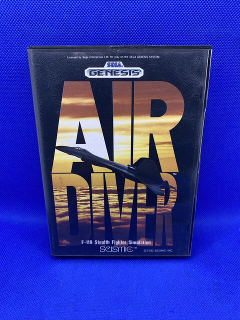 Air Diver (Sega Genesis, 1990) Case + Authentic Game Cartridge - Tested!