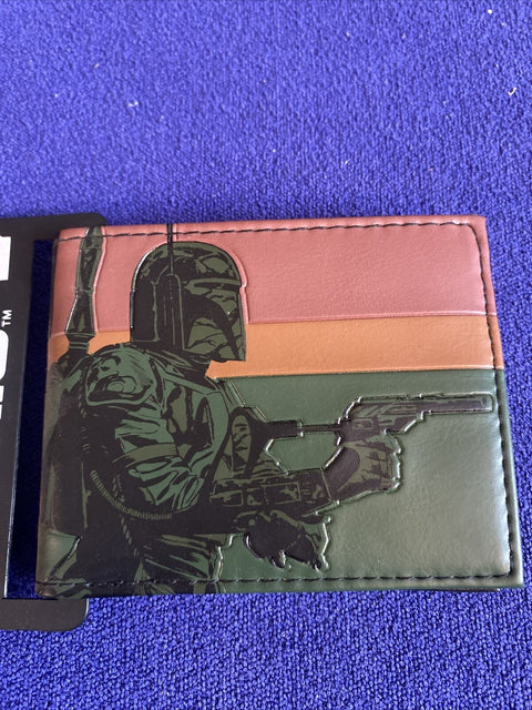 NEW! Star Wars Rogue Assassin Boba Fett Bi Fold Wallet - NWT Official Disney