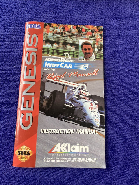 Newman Haas IndyCar Featuring Nigel Mansell (Sega Genesis) Complete, Tested!