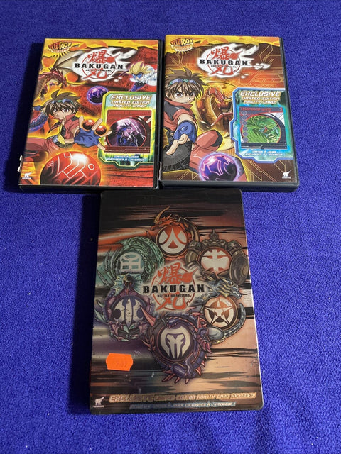 Lot of 3 Bakugan DVDs - Volume 2, 4 + 6 Steelbook - Tested!