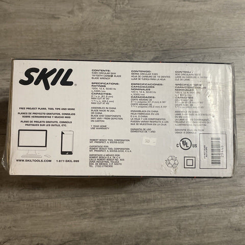 NEW! Skil 12 Amp 7.25 Inch Circular Saw - 5385-01 Corded SkilSaw Factory Sealed