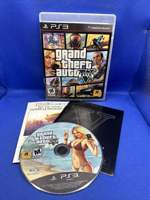 Grand Theft Auto V 5 (PlayStation 3, 2013) GTA PS3 Complete Tested!