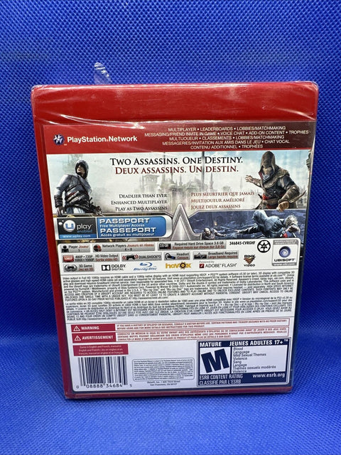 NEW Assassin's Creed: Revelations (Sony PlayStation 3, 2011) PS3 Factory Sealed!