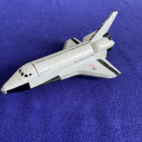 Vintage 1980s ERTL Co Columbia Space Shuttle Metal Die Cast Replica 7”