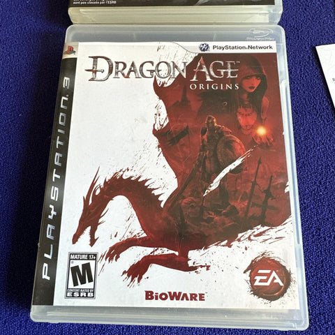 Dragon Age Trilogy Lot Origins Inquisition II 2 - PlayStation 3 PS3 Complete