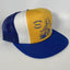 Vintage Oshawa Rodeo Transit Blue + Yellow Snapback Mesh Trucker Cap Hat 1988